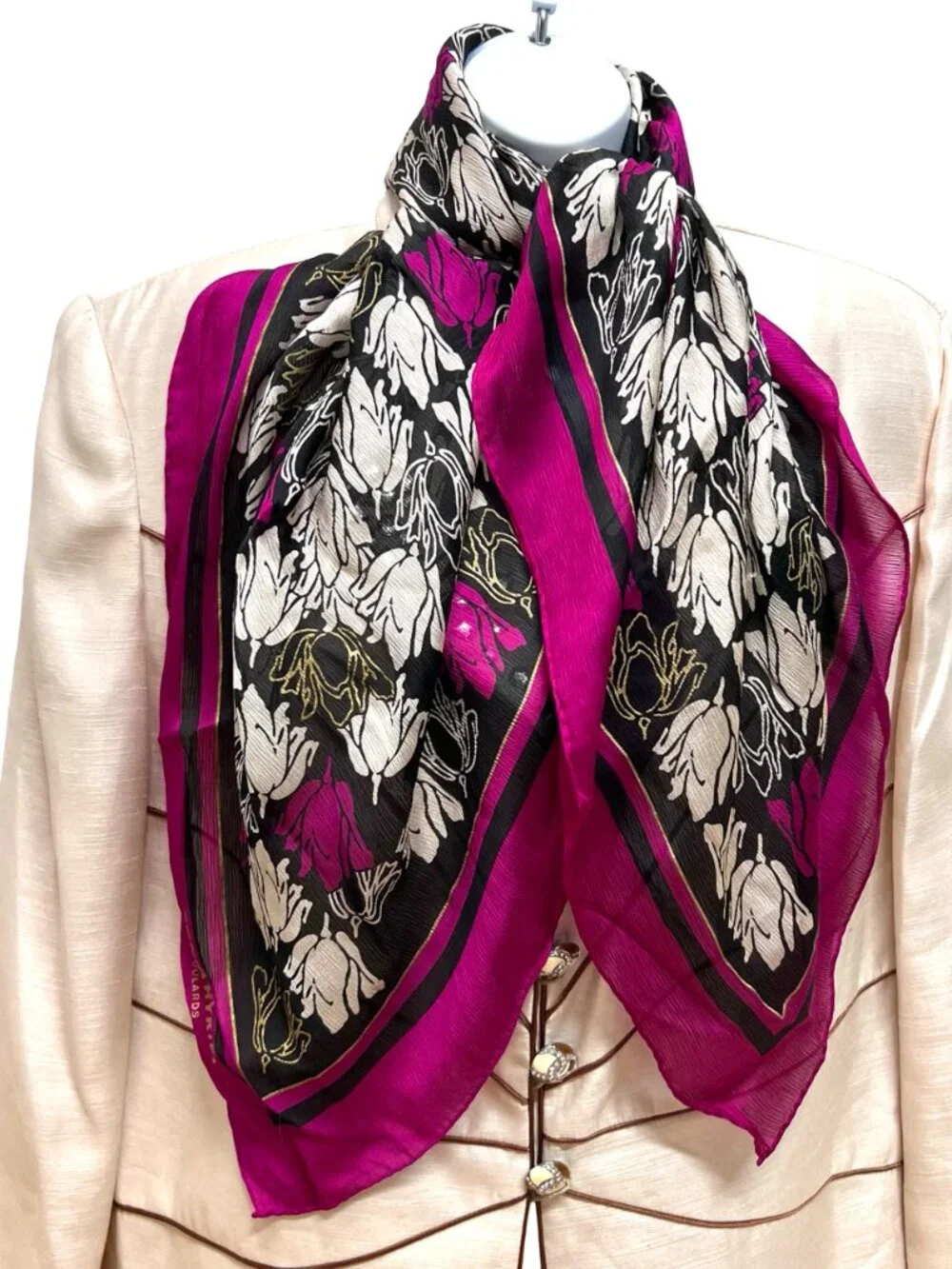 Sonia Rykiel Foulards 100% Silk Scarf Ex-Large 42
